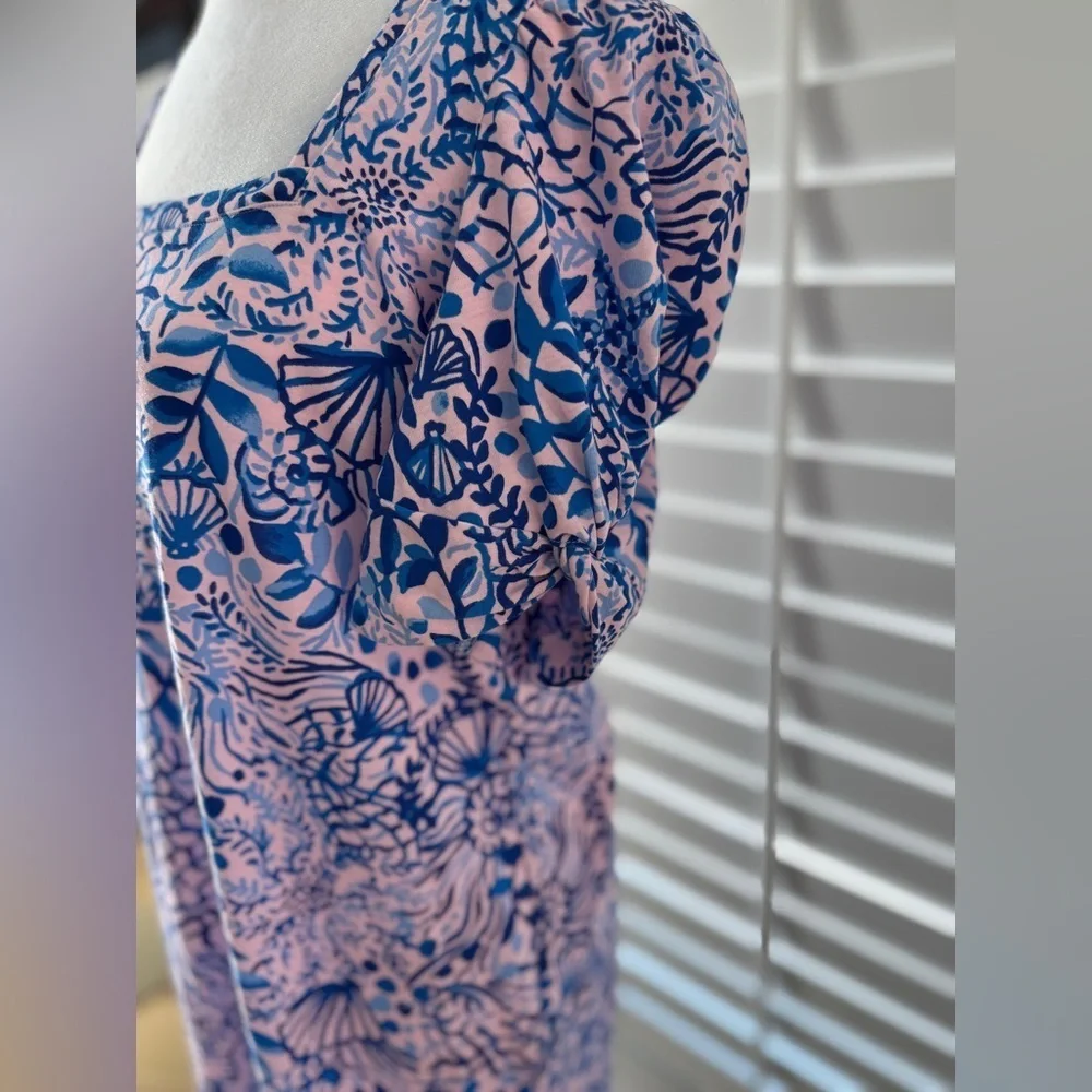 NWT Lilly Pulitzer Haydn Shift Dress Calla Lilly Pink High Tides Good Vibes Sz M - Picture 5 of 10